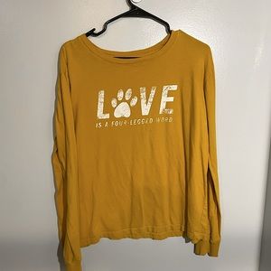 Yellow, long sleeve T shirt! Target brand, super cute and comfy. Size Medium!